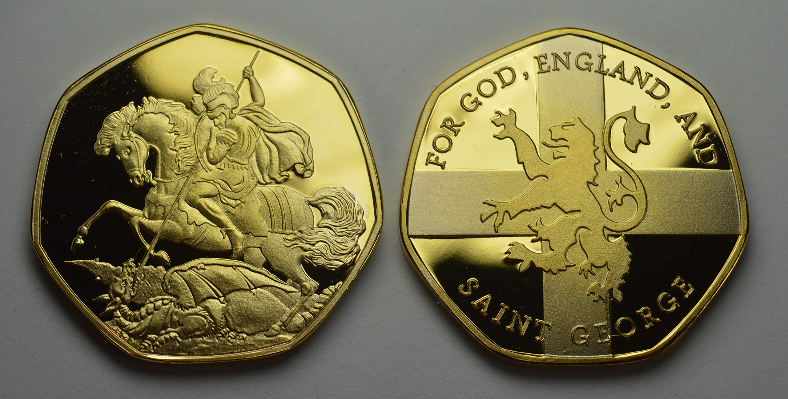 The Commemorative Coin Company Gold St George & The Dragon 24Ct Commemorative. England, Patron Saint. For God, England, And Saint George