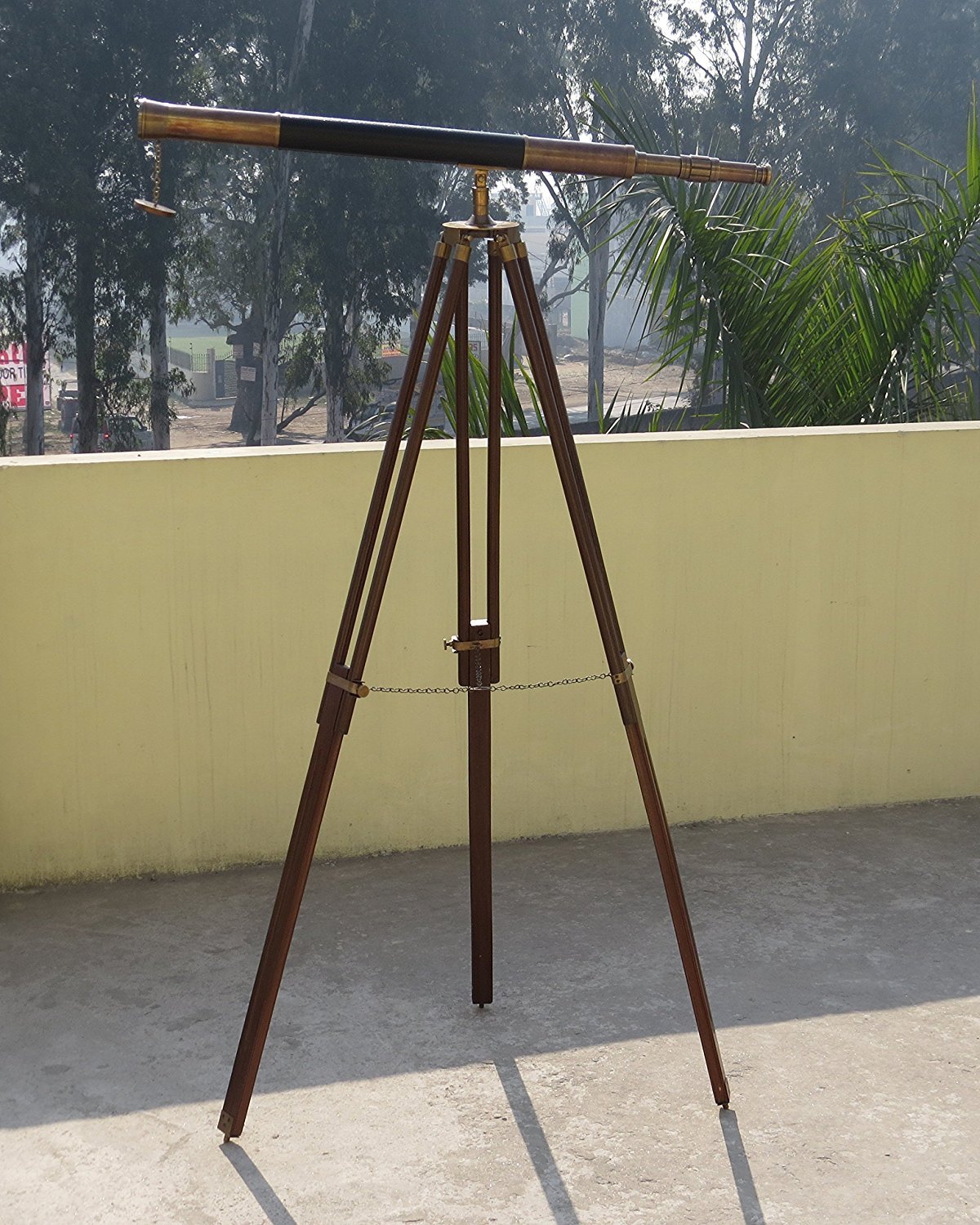 NauticalMart NM071071B Brass Harbor Master Telescope with Tripod Stand 65