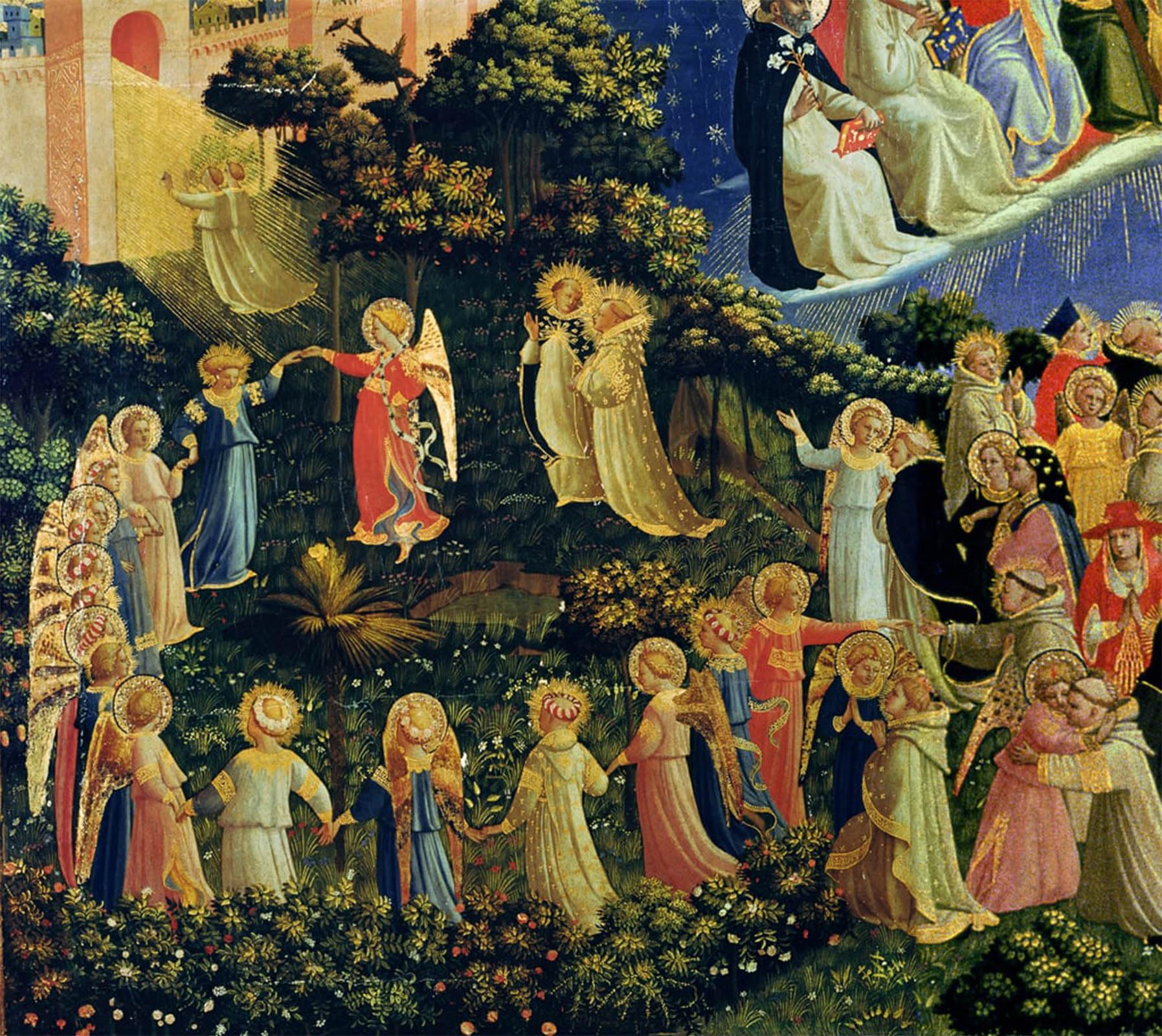Posteriik No Frame Famous Modern Artwork Art Mural The Last Judgement By Fra Angelico Oil Paintings Pictures For Home Decor 60X90cm