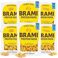 Vista 1 de Brami Fusilli, Curly Mac, Radiatori Italian Protein Pasta Low Carb High Fiber High Protein Keto Non-GMO Made in Italy Semolina Pasta