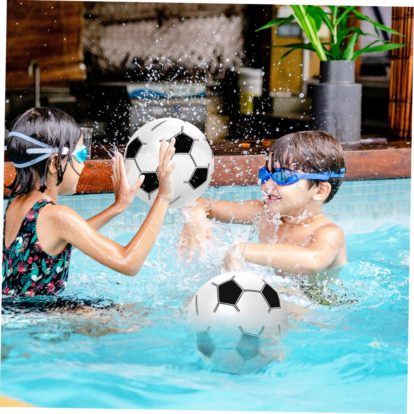 ORFOFE 15pezzi Palloni da Spiaggia Gonfiabili Calcio Pvc Bianco | Vacanze Estive, Giochi Esterno, Palloni da Spiaggia per Piscina Estiva, Palloni Gonfiabili da Spiaggia Calcio