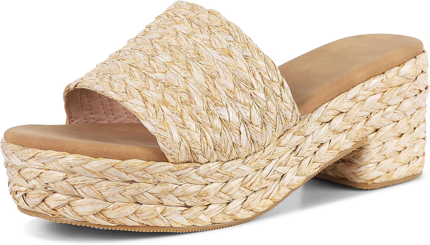 North Oak Women's Espadrilles Platform Sandals Wedges Slides Sandals Open Toe Fashion Summer Outdoor Beach Sandals