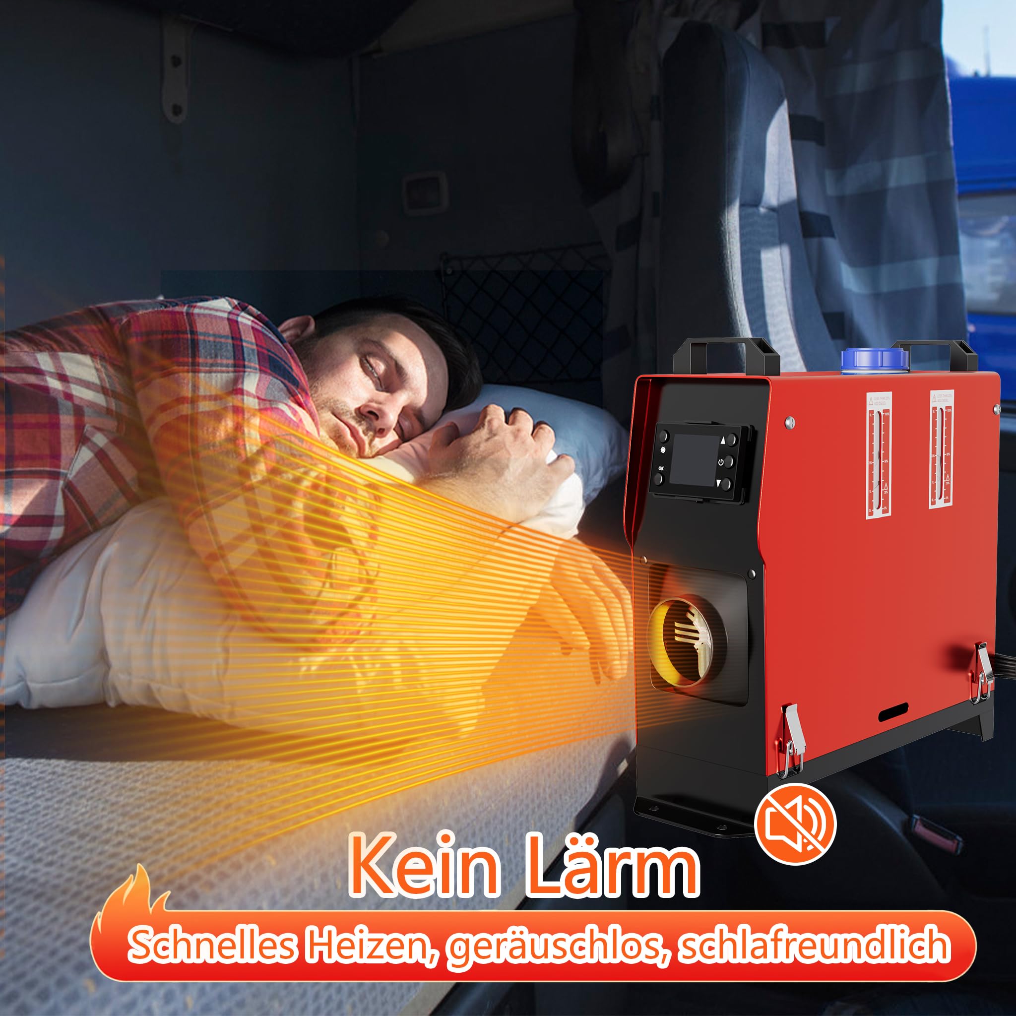 Riscaldatore Diesel Da 12V 8KW YRHome - Per Camper, Camion, Auto, Con Telecomando LCD, Uscita Aria Regolabile, Silenzioso