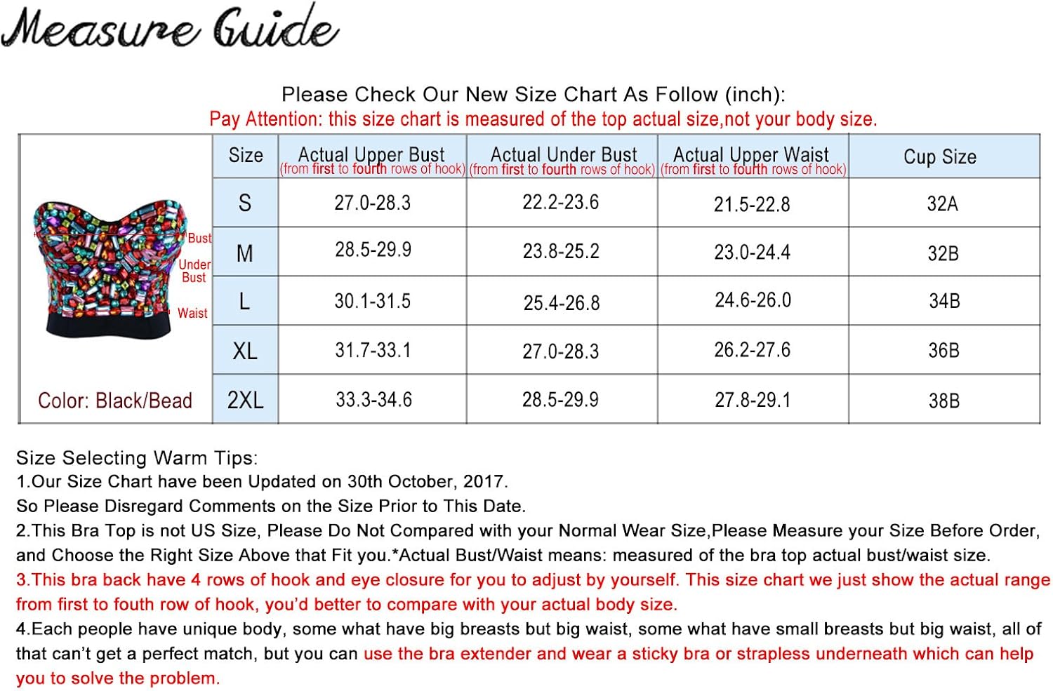 Vista 7 de Charmian - Sujetador para mujer con diamantes de imitación