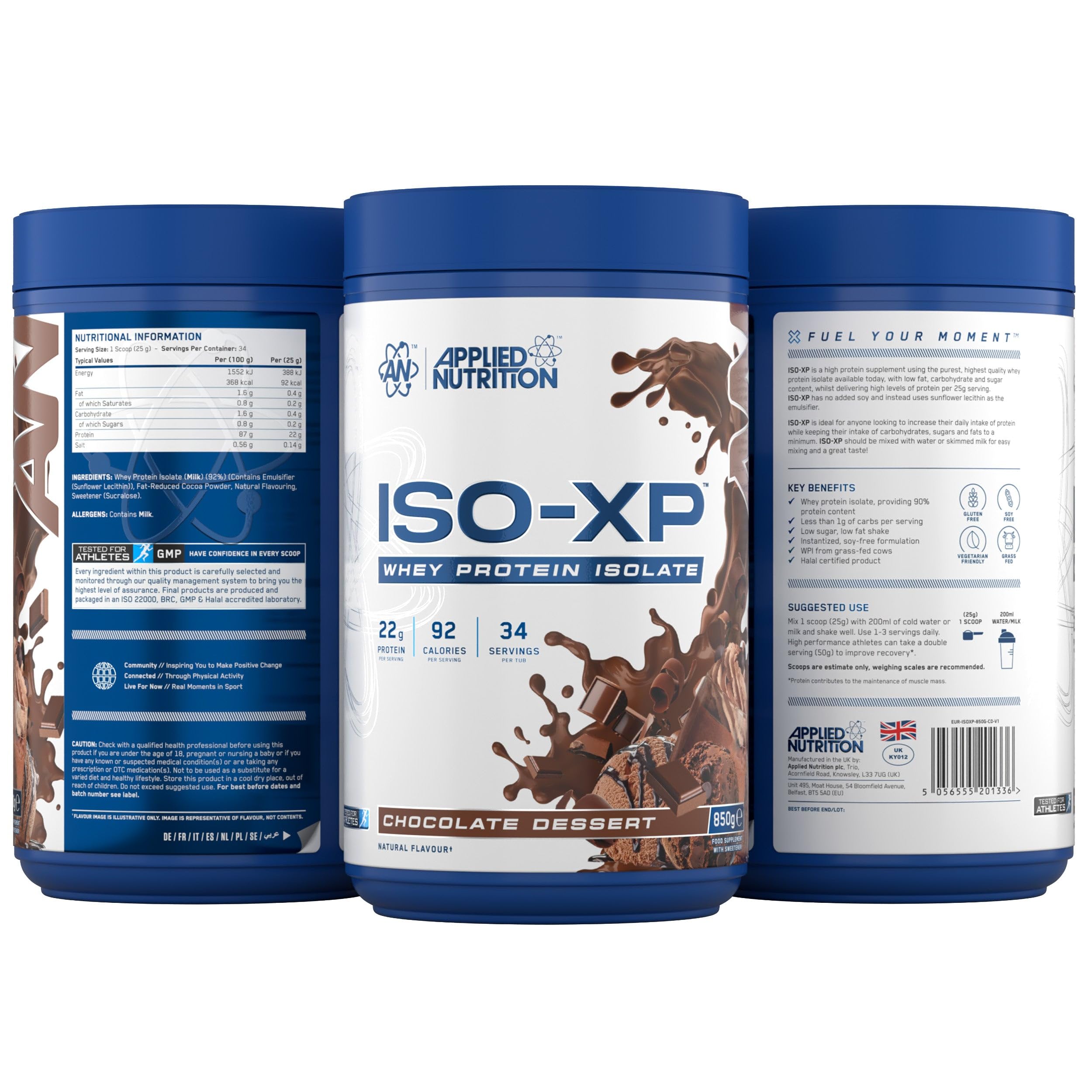 Applied Nutrition Iso-XP (850g) Chocolate Dessert - Białka - Izolat białka serwatkowego