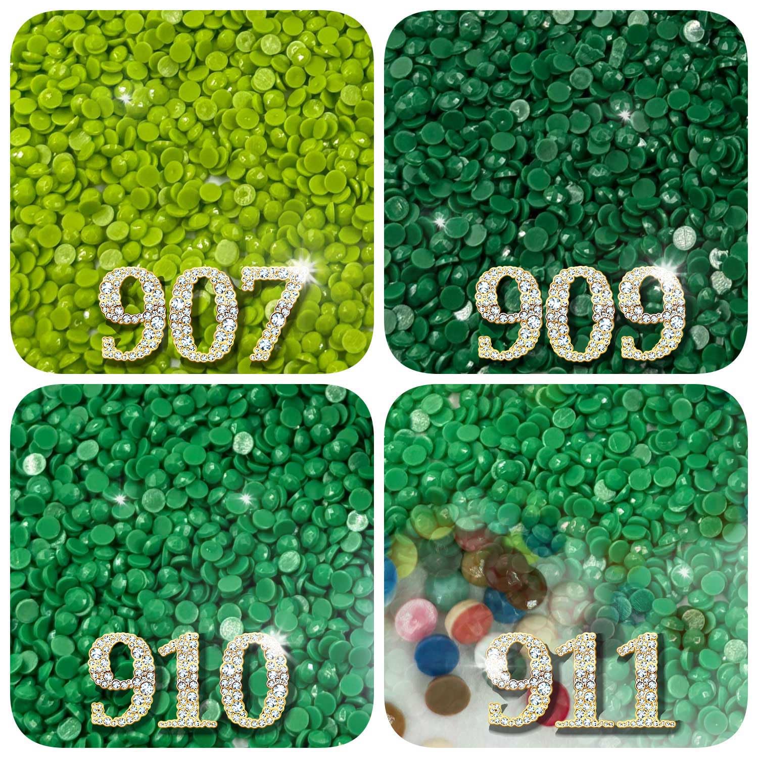 Diamonds Painting Accessories,Replacement for Missing Round Drills 907 909 910 911,Rhinestone Resin Diamond Drill,4 Colors Beads Gems Stones,3500pcs per Color