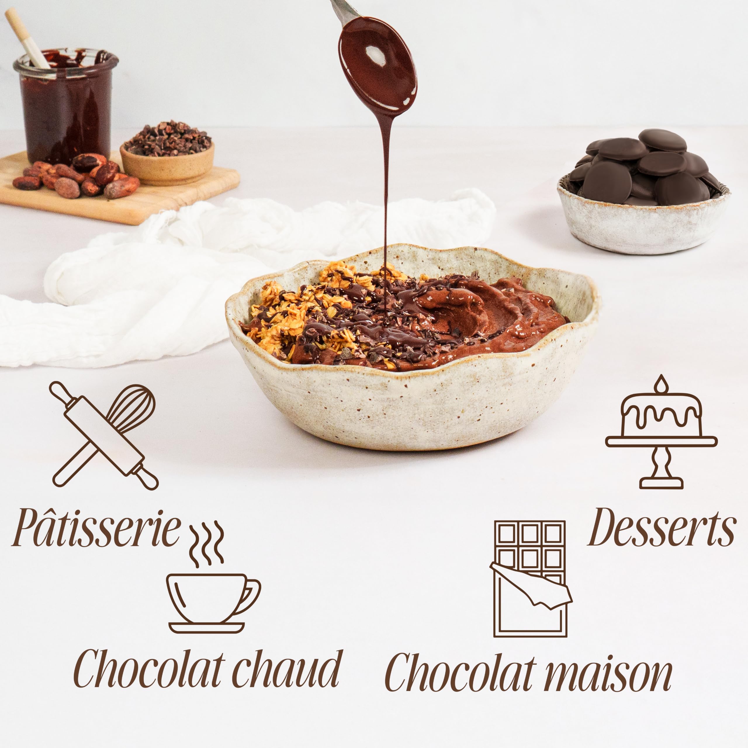 Sevenhills Wholefoods Pâte De Cacao Bio 500g