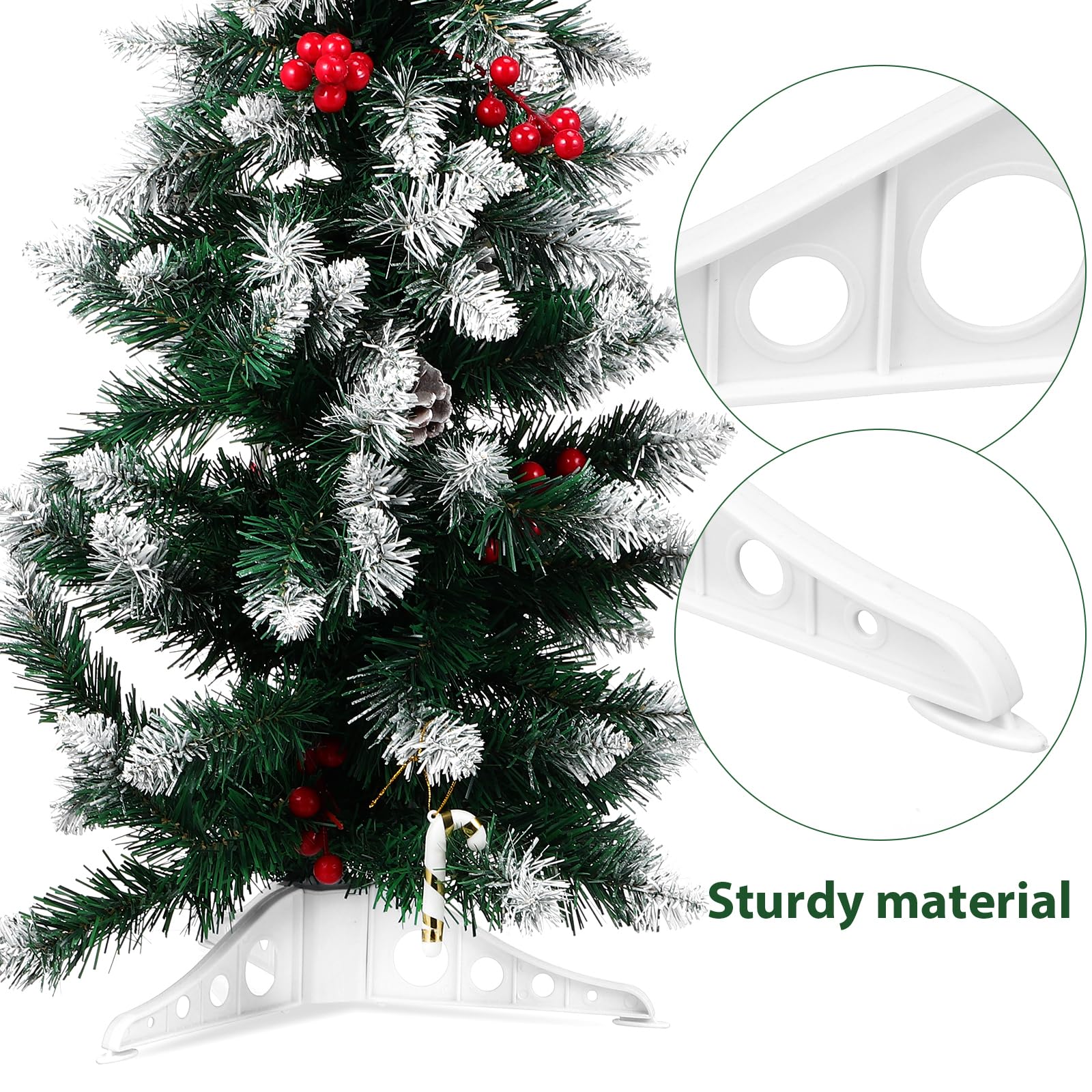 Homoyoyo Christmas Tree Stand,Folding Christmas Tree Base Plastic Replacement Legs for DIY Xmas Accessory Home Party Decoration - Image 4