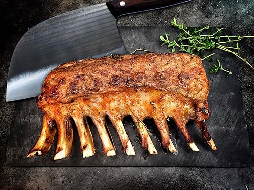 Miniatura 5 de Cuchillo de chef serbio forjado hecho a mano - Carnicero de cocina de espiga completa con amoladora de piedra