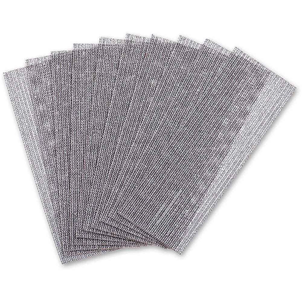 Mirka Abranet net sandpaper strips 81x133 mm Hook & loop/Grit P80 / 10 pcs/for sanding wood, filler, varnish, plastic / AE178F1080