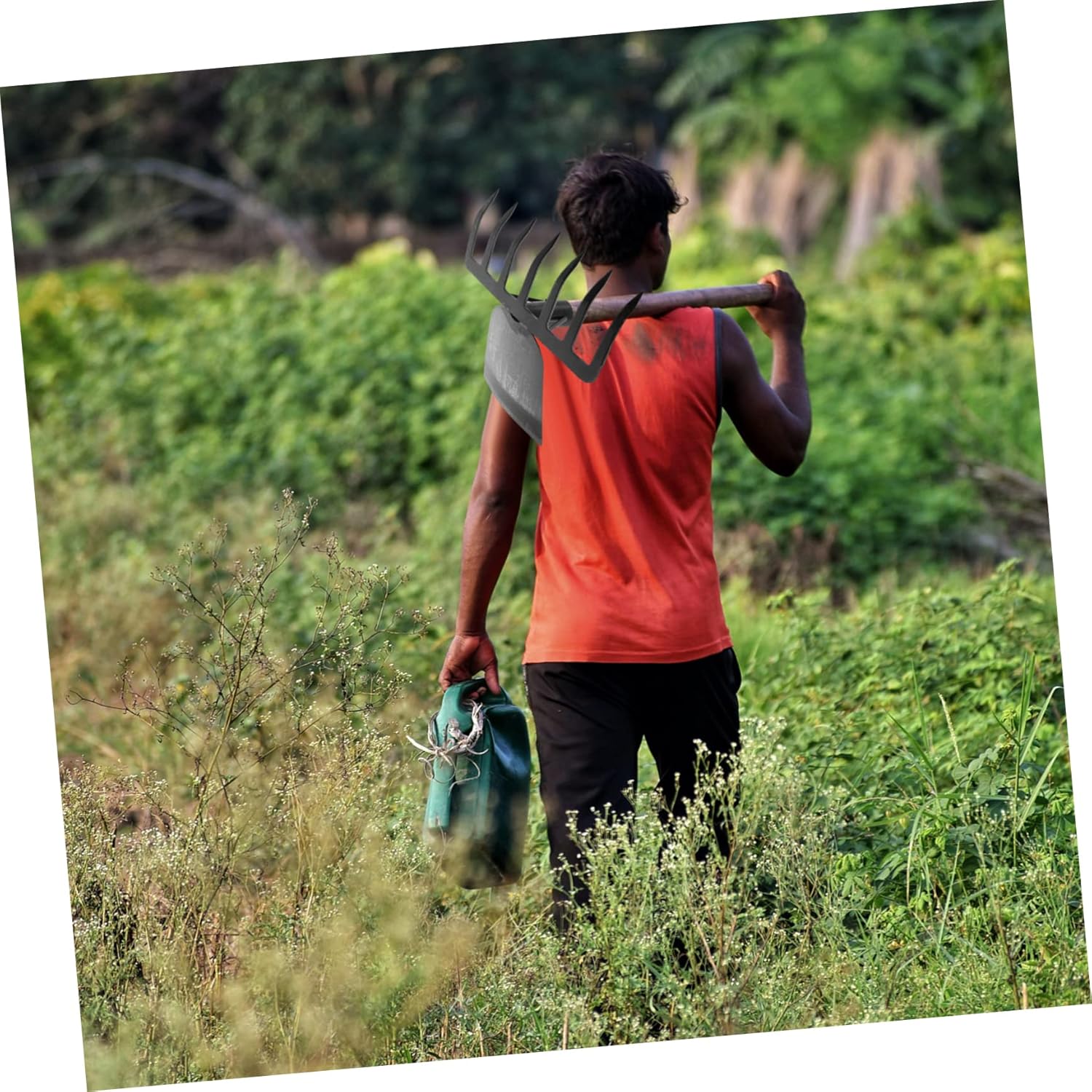 POPETPOP Handheld Garden Hoe Rake Head Versatile Gardening Tool for Weeding and Soil Loosening Durable Garden Accessory for Garden Lovers