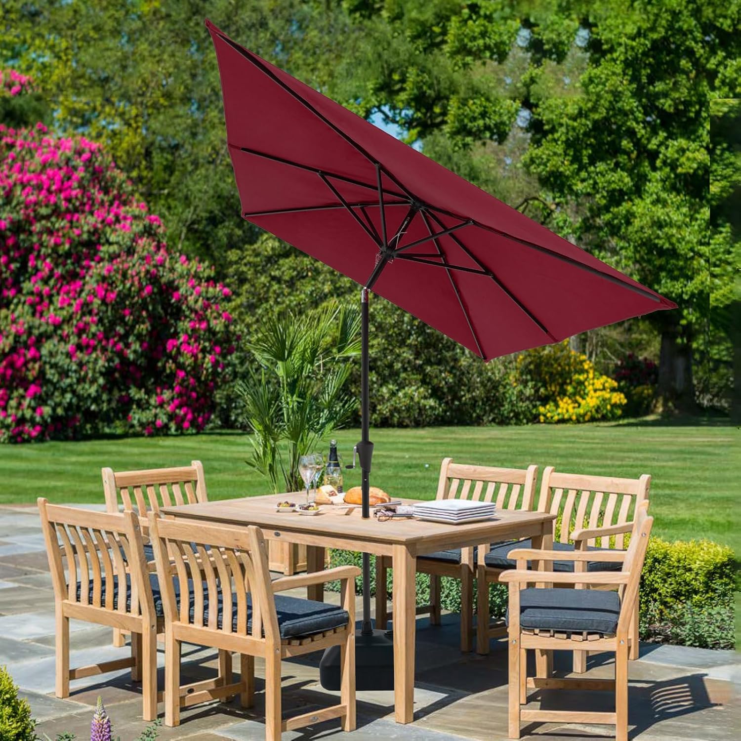 Stay Cool in Style: The COBANA 6.5 x 10 ft Patio Umbrella Review