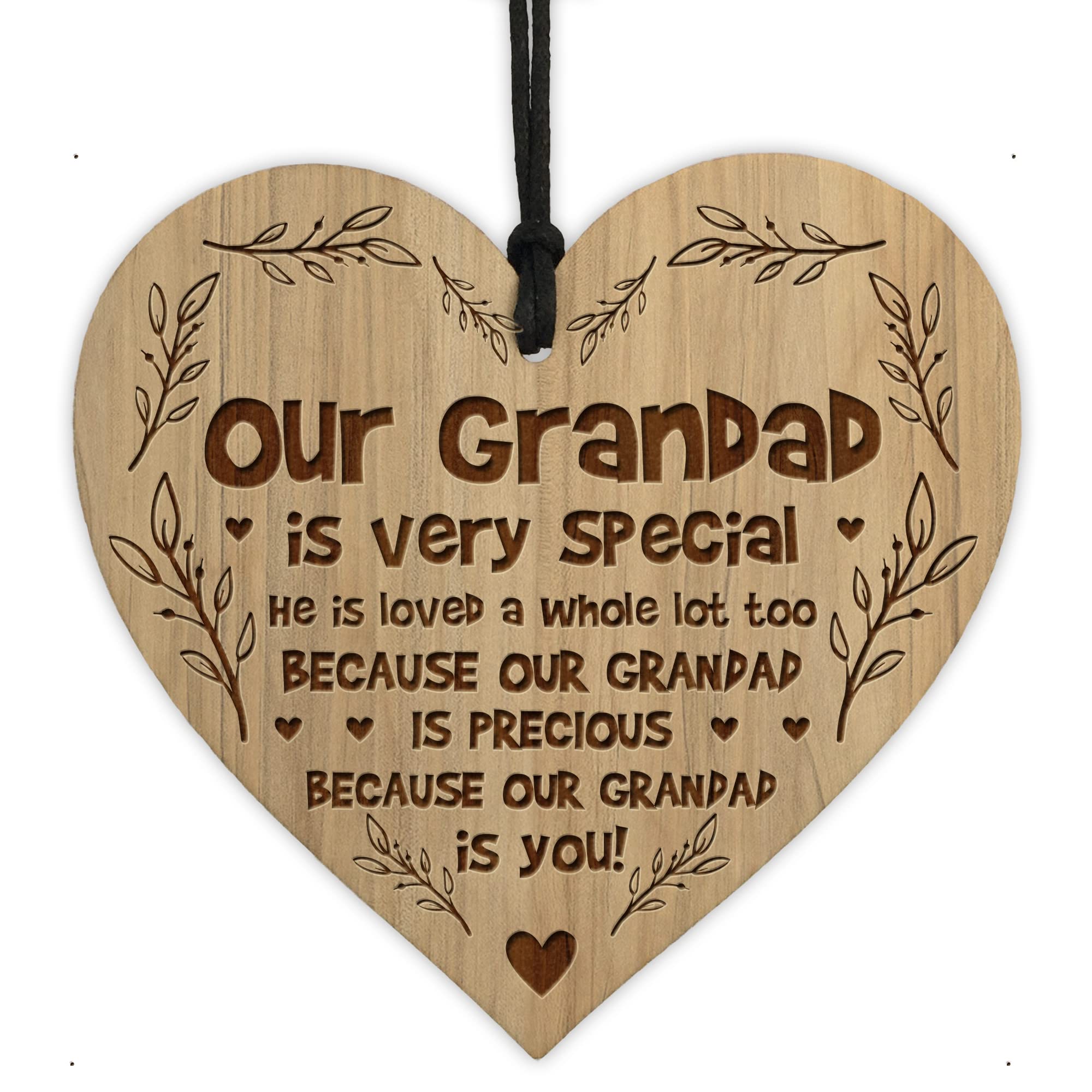 Red Ocean Grandad Gifts Birthday Engraved Heart Grandad Gift For Christmas Engraved Heart Thank You Gift For Him