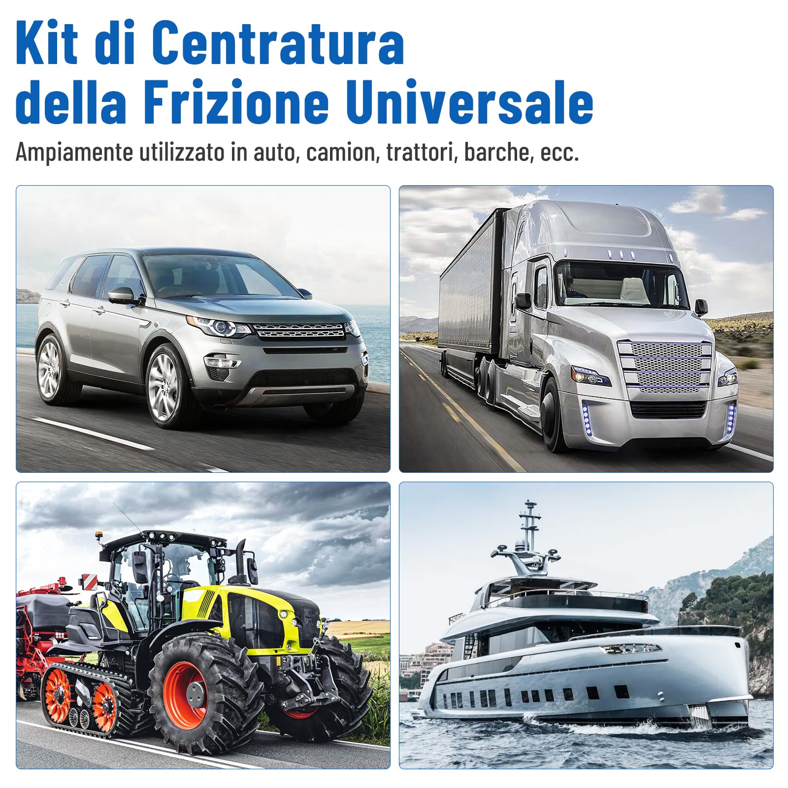 Set di 11 strumenti per centraggio frizione, 12-20mm, utensili universali per frizione, set portatile di utensili per centraggio frizione per la maggior parte delle automobili e veicoli