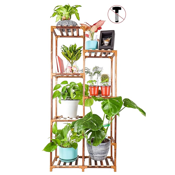 Buy Bonviee Tall Plant Stand Indoor, 7 Tier 7 Potted Corner Plant Shelf for Multiple Plants