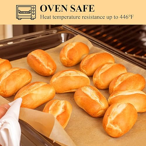 Miniatura 4 de 100 piezas de papel pergamino sin blanquear para forros de freidora de aire, papel pergamino precortado de 9 x 13 pulgadas para bandeja de hornear,