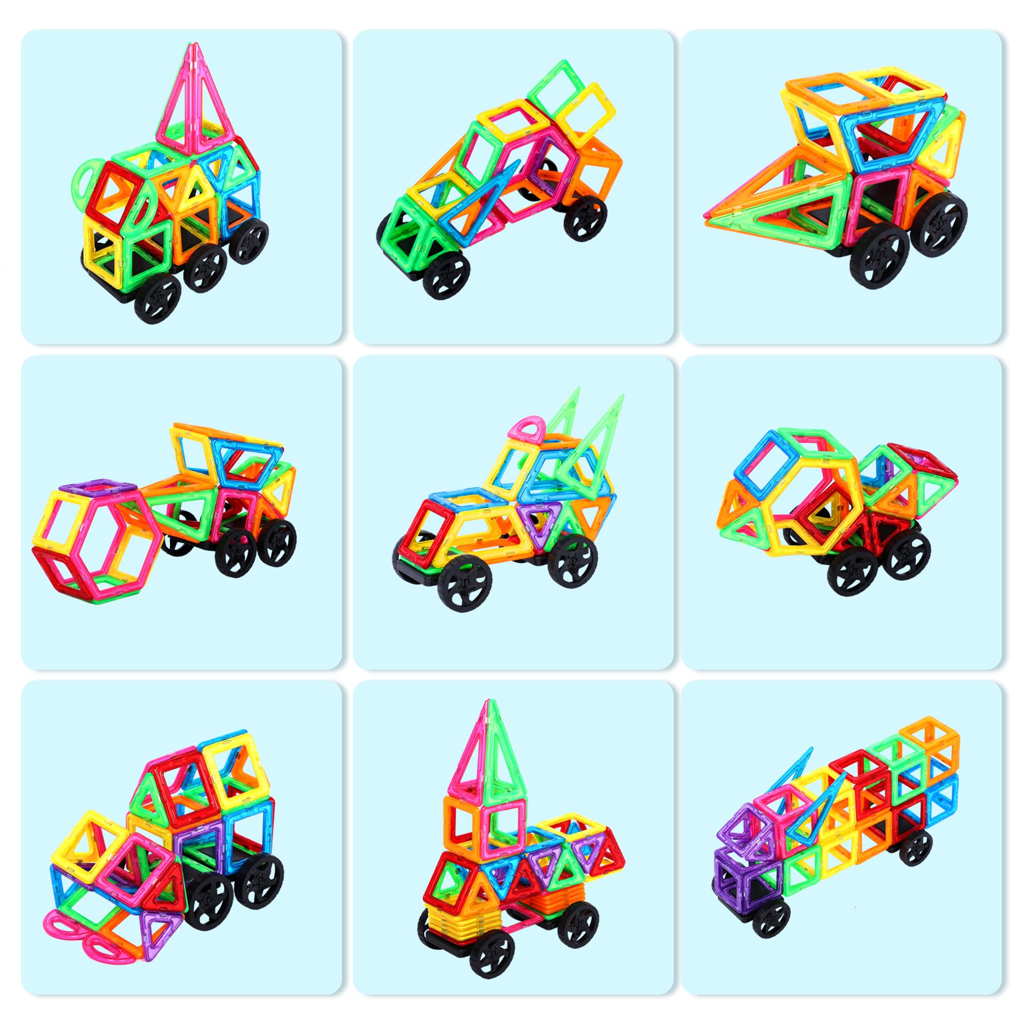 NorthBeland 96 Pezzi Costruzioni Magnetici per Bambini, Giochi Magnetici per Bambini, Natale Compleanno Regalo Bimbo Ragazzi e Ragazze 3 4 5 6 7 8 Anni