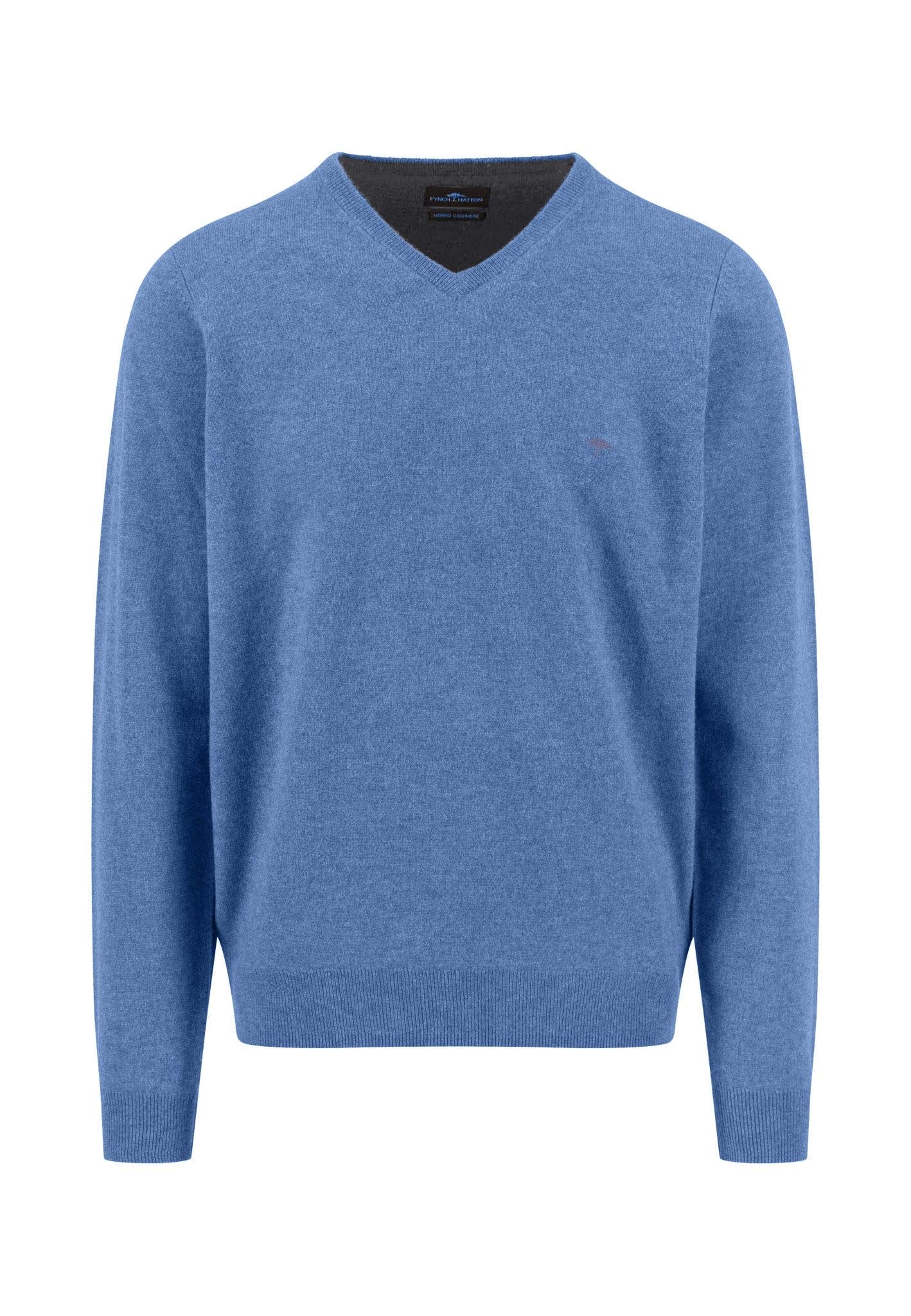 FYNCH-HATTON Pullover aus Merino-Kaschmir mit V-Ausschnitt