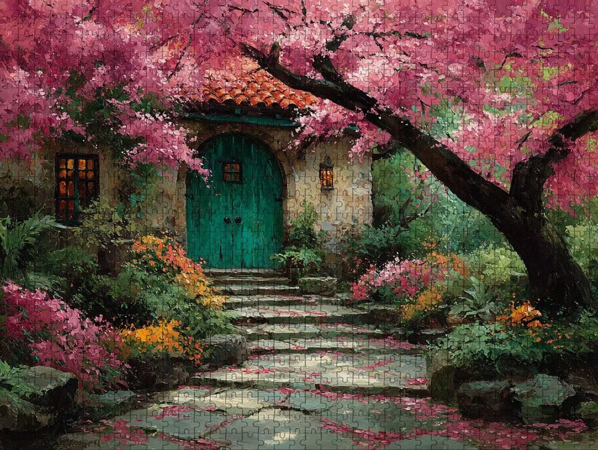 Casa Puzzle Madera 2000 Piezas, áRbol Puzzle Adultos con Caja 99x70cm, Rompecabezas Desafiante, para Hombres Mujeres Adolescente, Juegos de Rompecabezas Creativos, Decoracion Hogar Regalo, D-6237