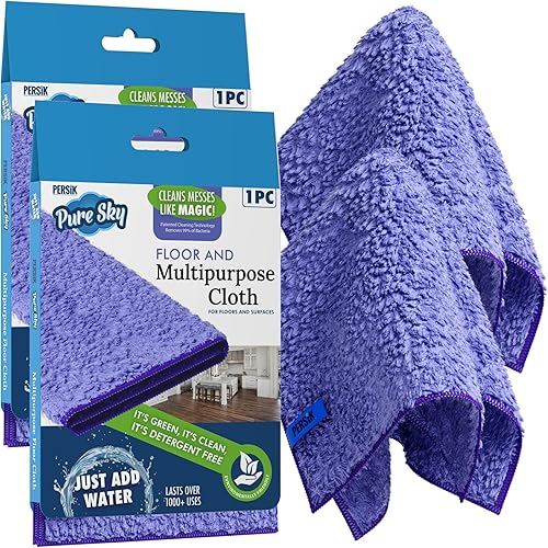 persik Pure-Sky Magic - Paño de limpieza profunda  Solo añade agua no necesita detergentes  Paño de microfibra ultra multiusos  Se puede fijar a la