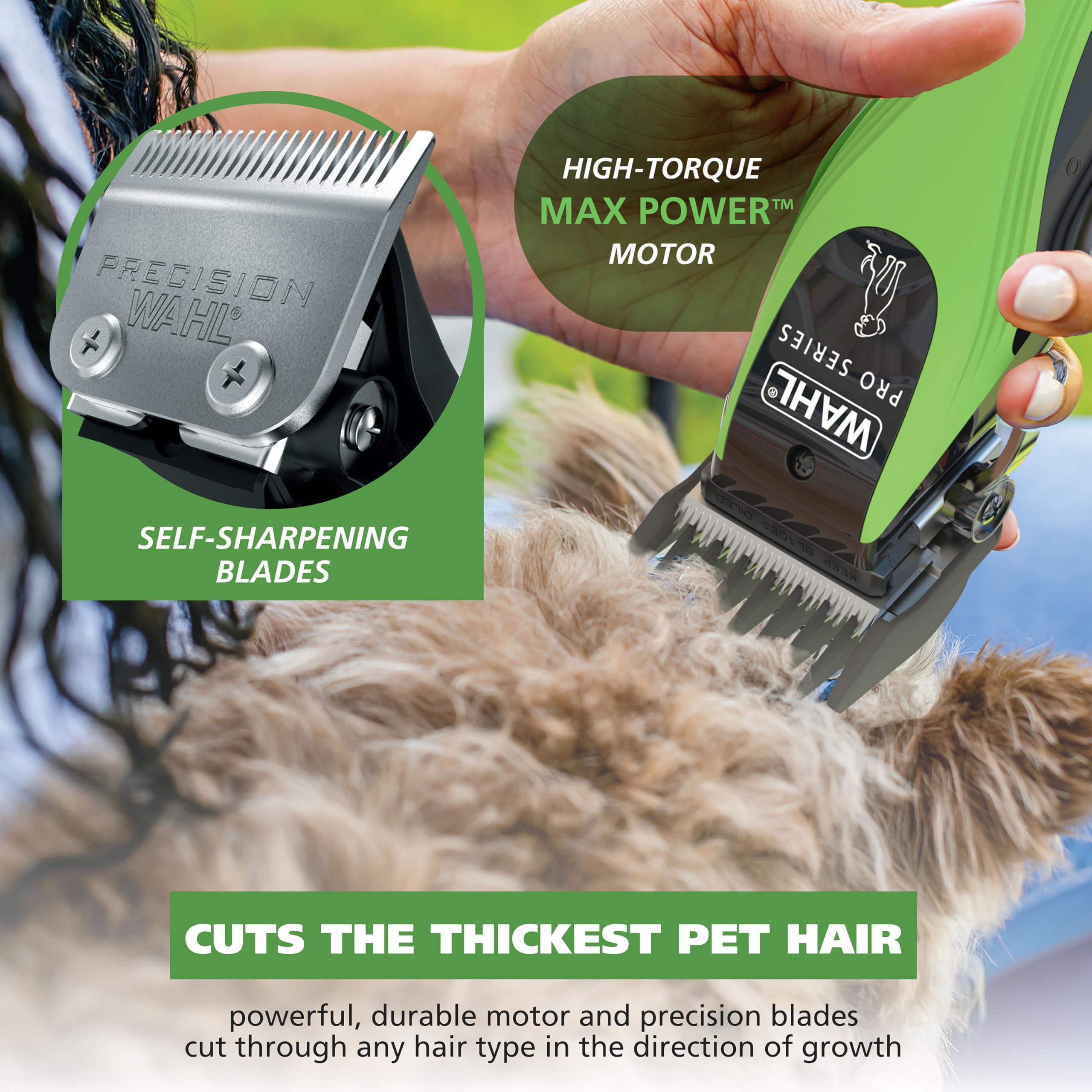 Wahl Pro Series 3025854 - Kit per la toelettatura del cane, senza fili, agli ioni di litio, ricaricabile, per cappotti spessi, modello 3025854