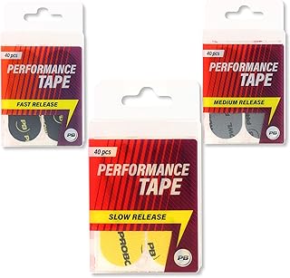 Pro Bowl Performance Tape – Cinta precortada para el pulgar, precortada, autoadhesiva, protección contra abrasiones, ampollas, callosidades, mejora el agarre – 40 unidades por paquete (amarillo)