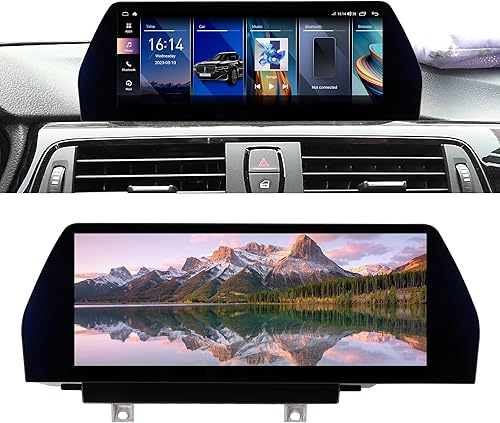 Navegador GPS del coche de 12.3 pulgadas para BMW 3 Serie 4 Serie F30 F31 F32 F33 F34 F36 Android 12 Blu-ray pantalla táctil CarPlay (sistema NBT,