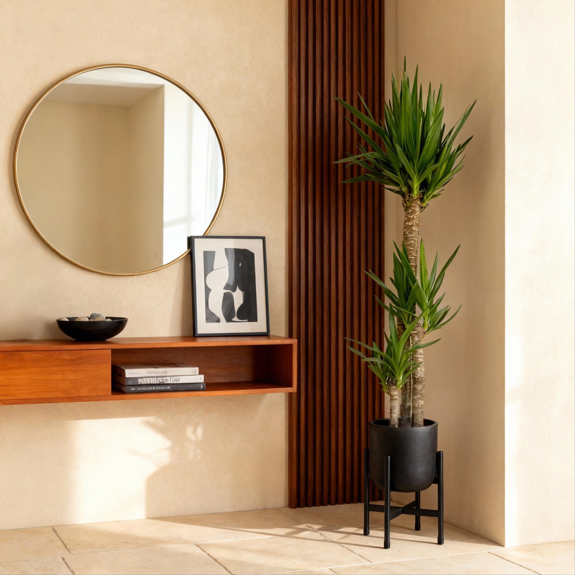 Green boutiQ - Zimmerpflanze - Yucca elephantipes - Yucca - Wenig Pflege - Grün - 1 - Topf 24cm - Höhe 140cm