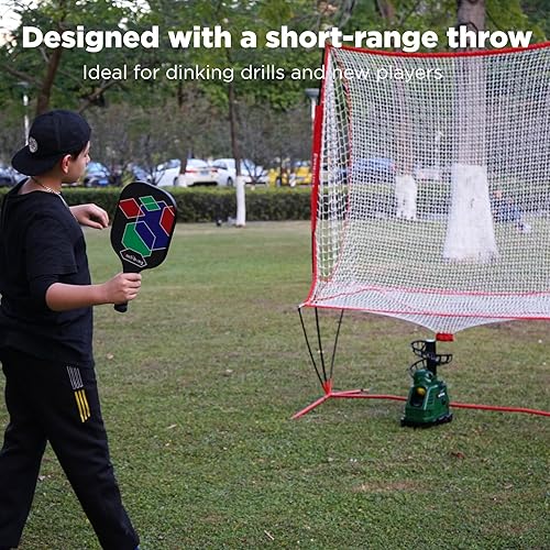 Miniatura 2 de Furlihong Kit de inicio de pickleball 680PBH, incluye máquina de lanzamiento, red de reciclaje de bolas, paleta de pickleball, 3 bolas de pickleball