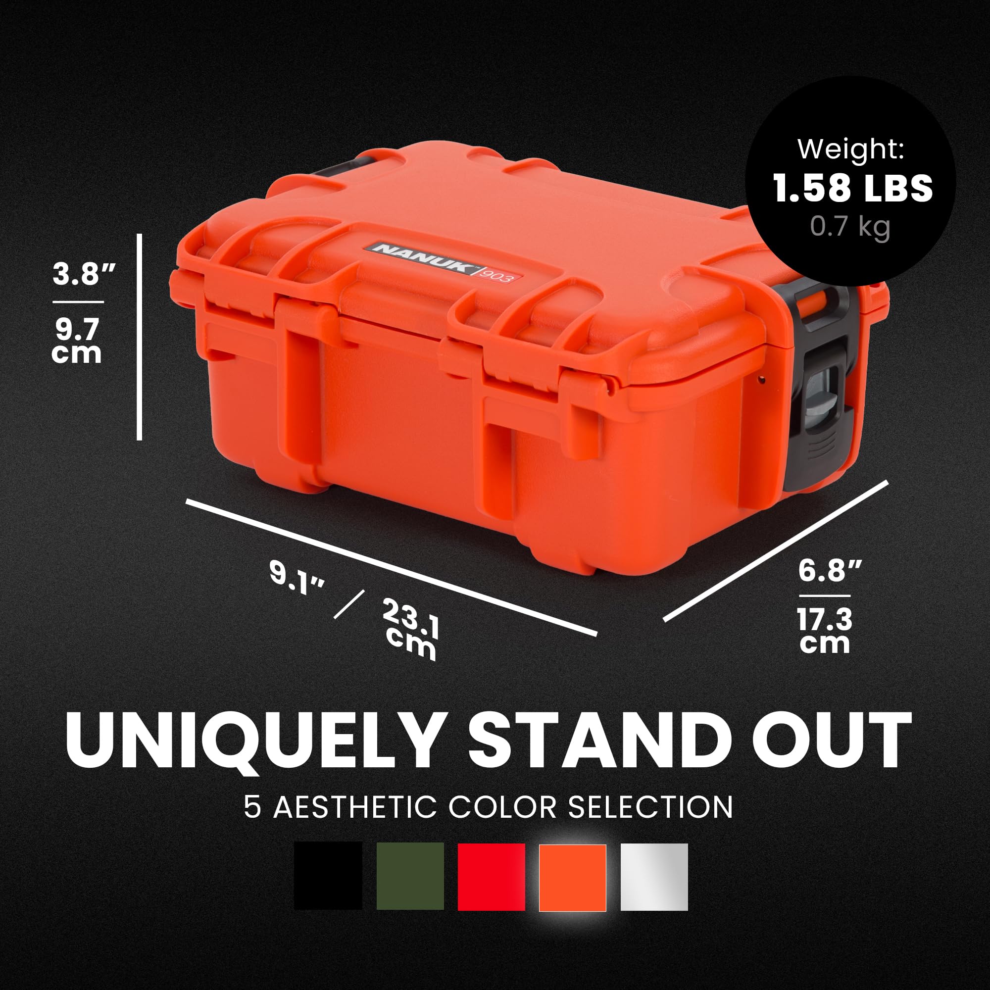 plasitcase Inc. Nanuk Case con Espuma