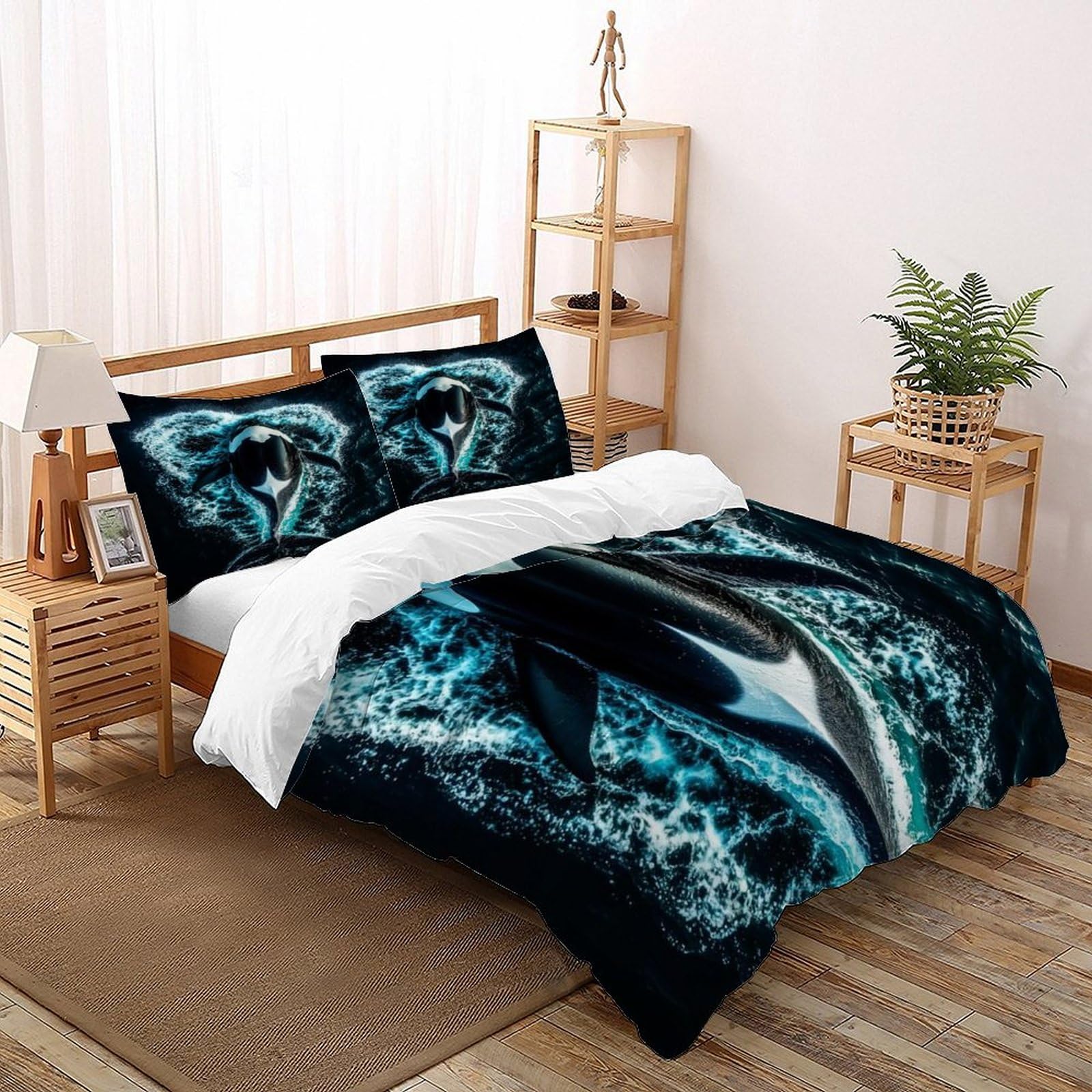 Housse de couette orque avec fermeture éclair parure de lit zippée facile