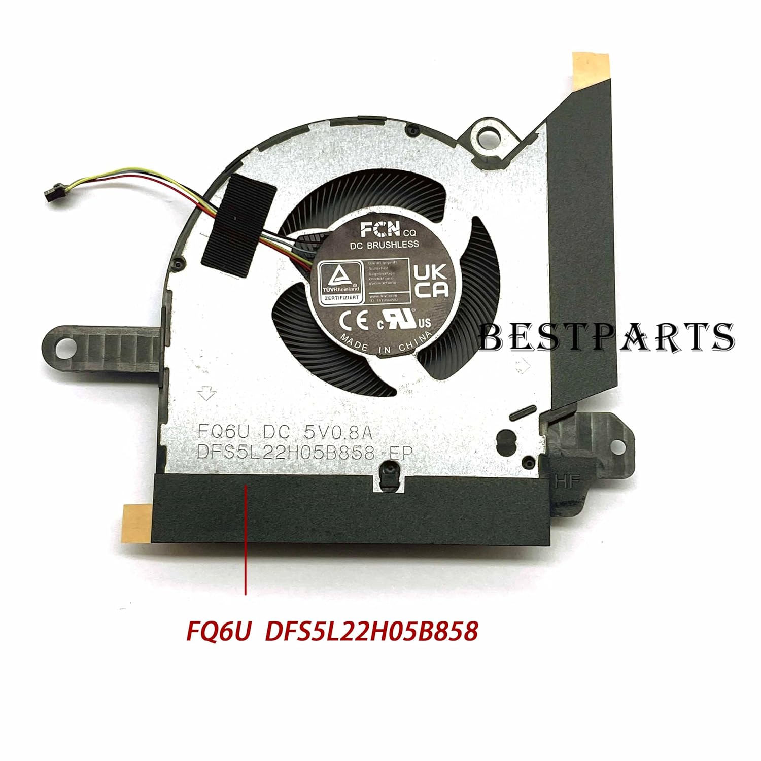 BestParts New CPU+GPU Fan Replacement for ASUS ROG Flow X13 (2023), GV302XI GV302XV GV302XU GV302XA, P/N: FQ6T DFS5L22H05B857, FQ6U DFS5L22H05B858