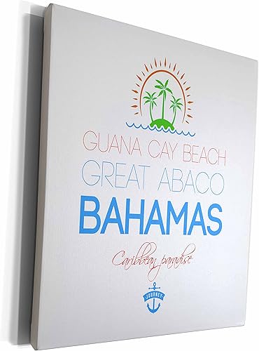 3dRose Museum Grade Canvas Wrap - Guana Cay Beach, Great Abaco, Bahamas. Summer vacation gift, souvenir Alexis Design - Caribbean Beaches Bahamas