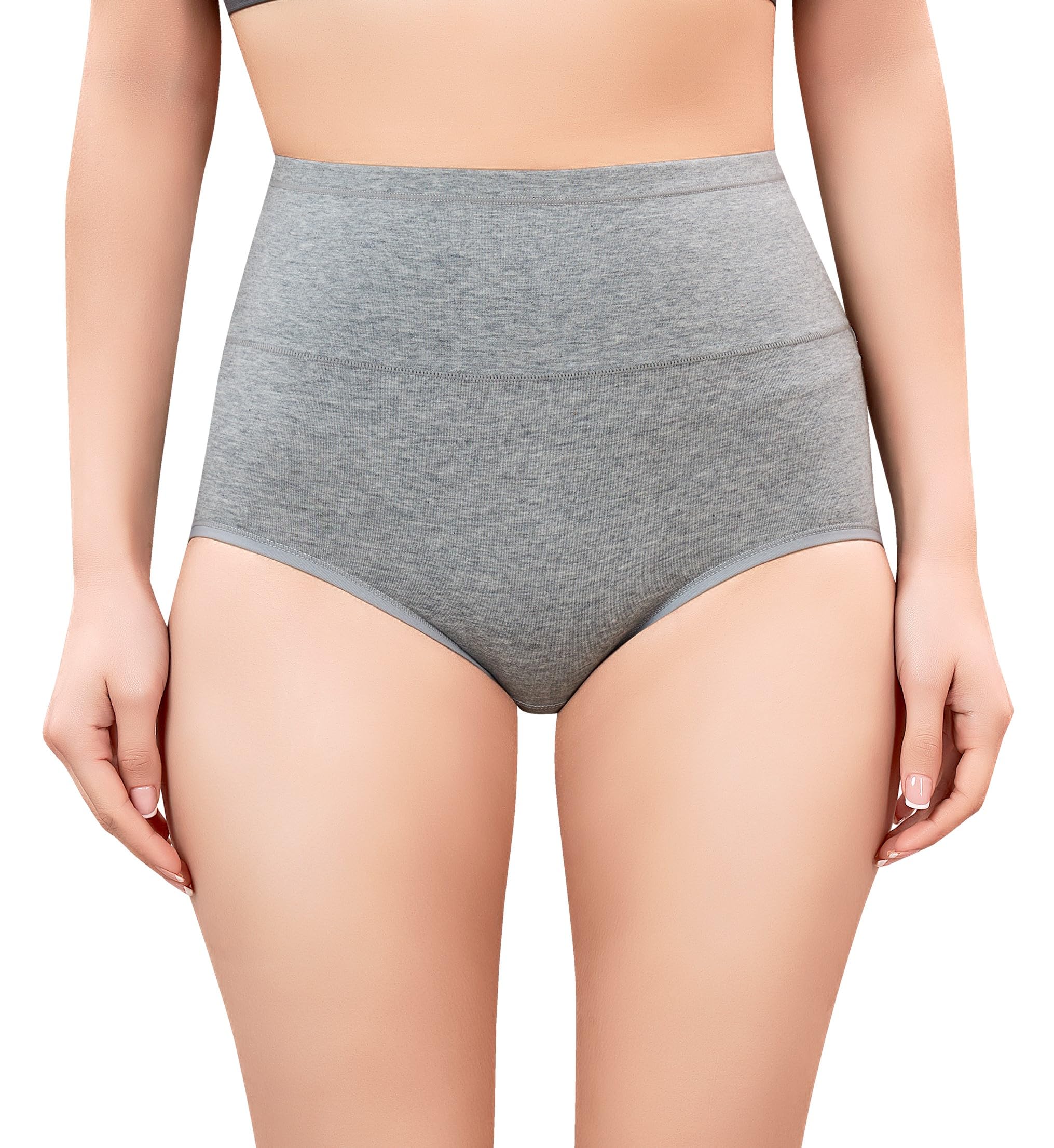 plumbury Women's Cotton High Waist Tummy Tucker Panty, Free Size-picture-36