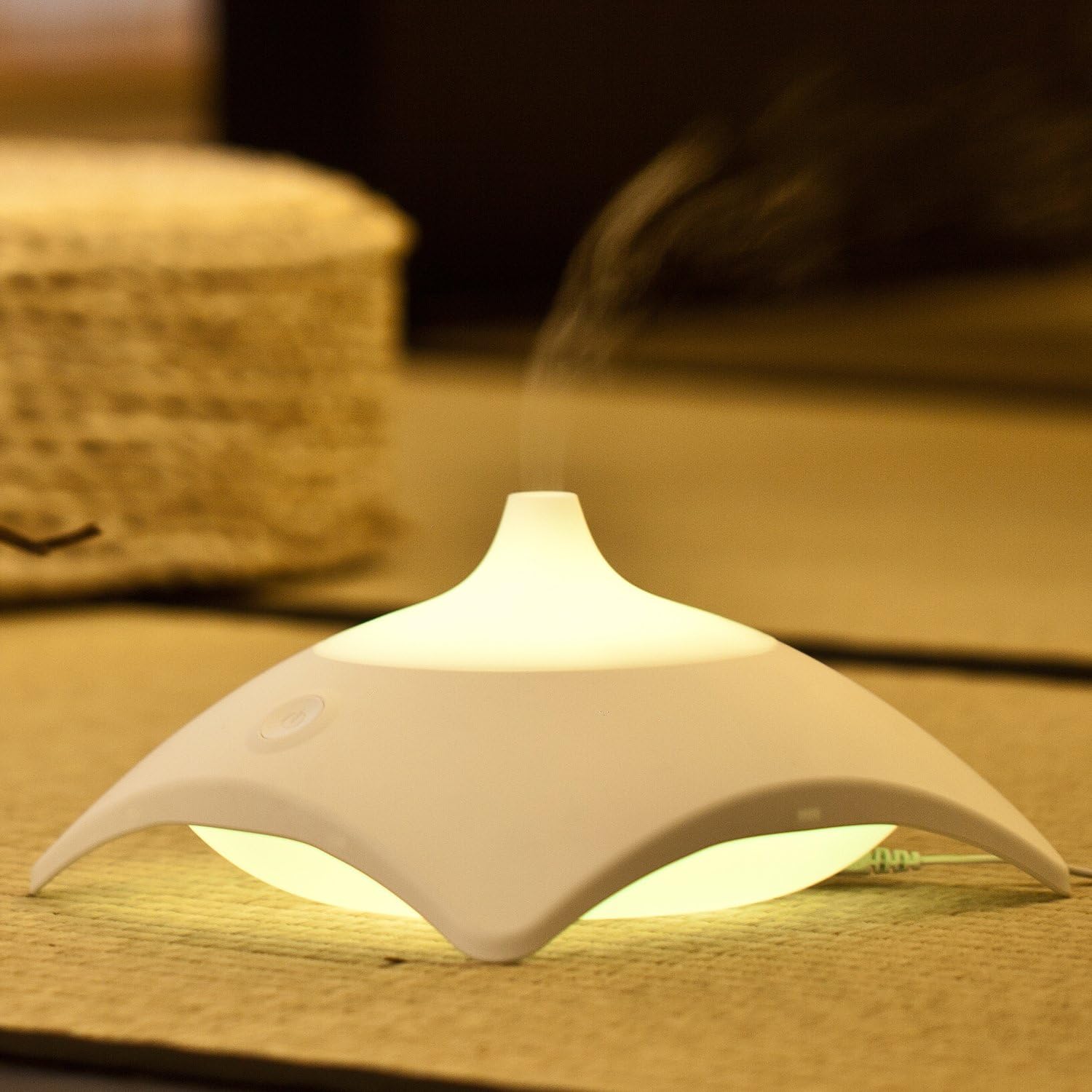 ULTRANSMIT Mirage Essential Oil Diffuser LiteMist Ultrasonic Aromatherapy with Ionizer and Color-Changing Light - 150 ML Capacity