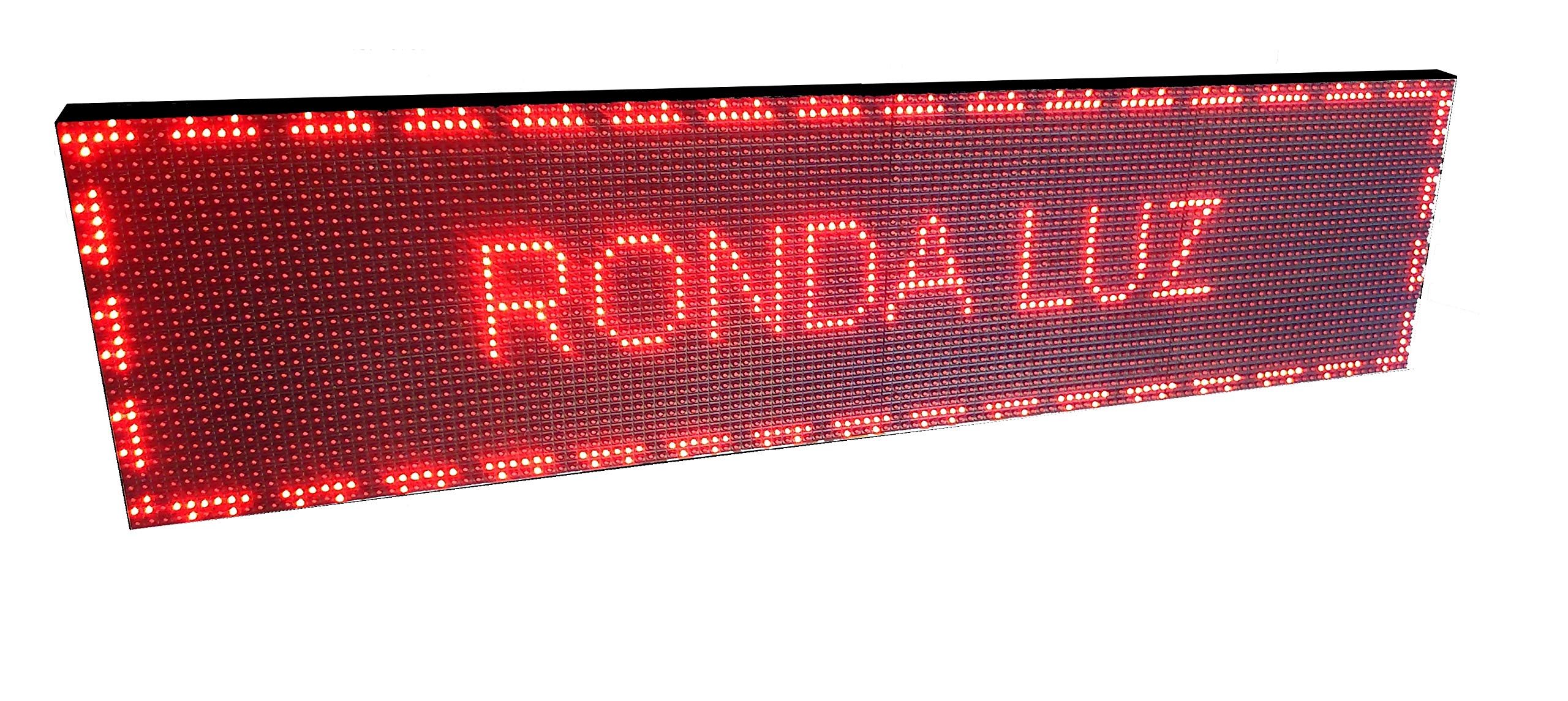 Cartel LED programable con Sensor de Temperatura y Reloj (128x32, Azul) / Letrero programable/Pantalla programable/Pantalla de Texto/Rótulo Luminoso/Reloj electrónico