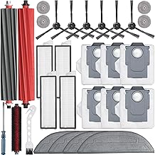 Pack of 29 Accessories for Roborock S8 MaxV Ultra/S8 Max Ultra Robot Vacuum Cleaner, 1 Mop Cleaning Brush, 2 Main Brushes, 4 Filters, 4 Mop Pads, 4 Small Mops, 6 Side Brushes, 6 Dust Bags, S8 Max