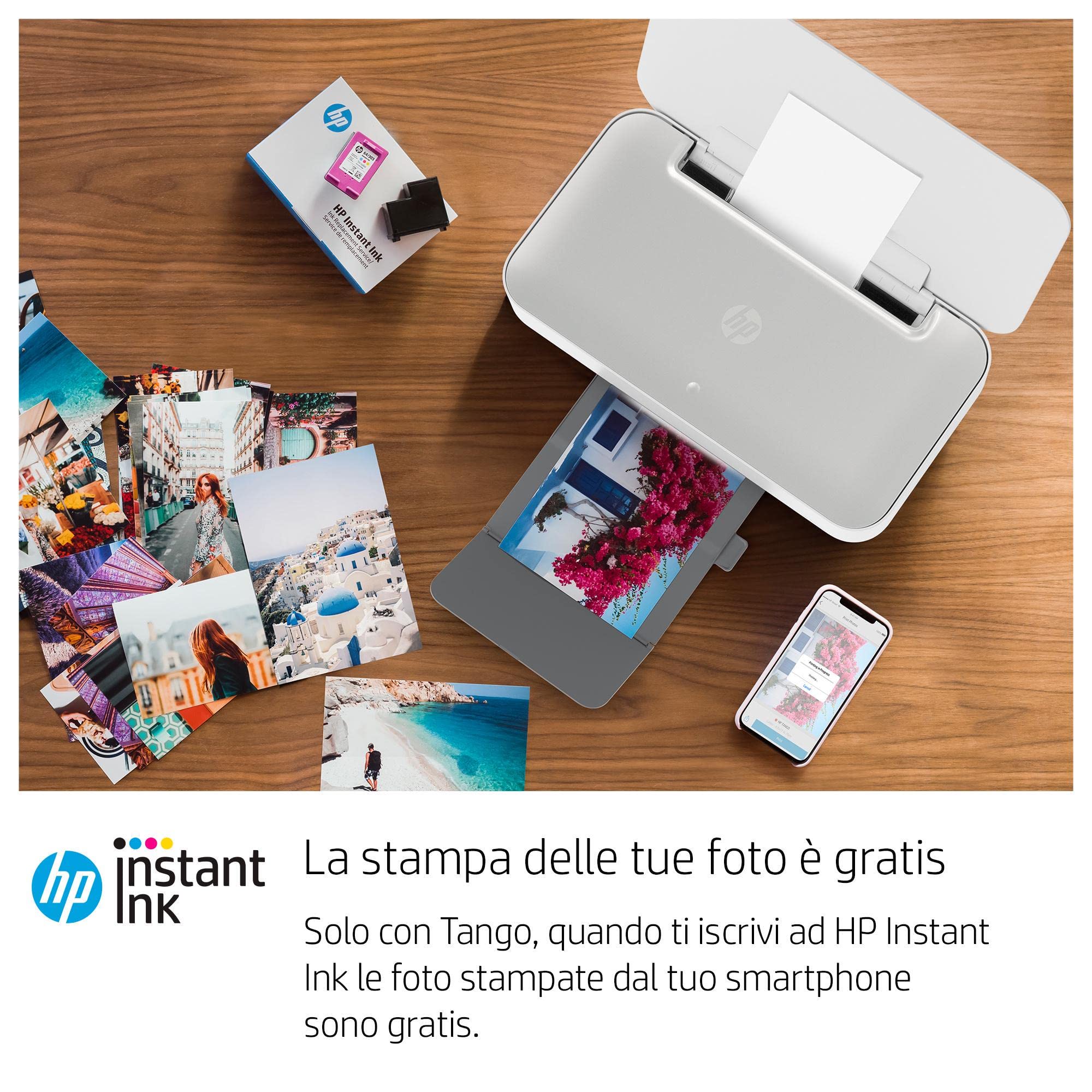 HP Tango X 3DP65B Stampante Smart A4 con Cover, Stampa, Fotocopia e Scansiona da Dispositivi Mobile, Wifi, Wi-Fi Dual Band, HP Smart, 2 Mesi di Servizio Instant Ink Inclusi nel prezzo, Bianco