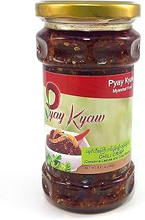 Pyay Kyaw Myanmar Famous Chili Crisp with Concinna Leaves and Dried Shrimp (240g)