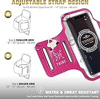 Vista 5 de TRIBE - Brazalete para teléfono móvil para correr. Brazaletes deportivos para iPhone y Galaxy para mujeres, hombres, corredores, trotar, caminar