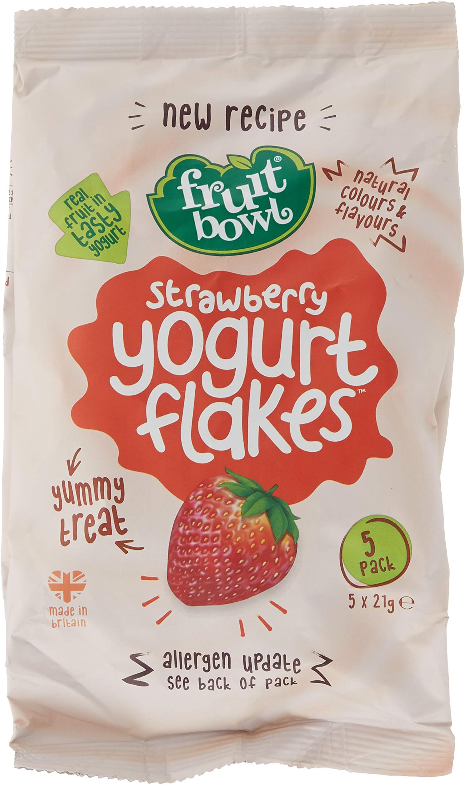 Fruit Bowl Strawberry Yogurt Flakes, 105g