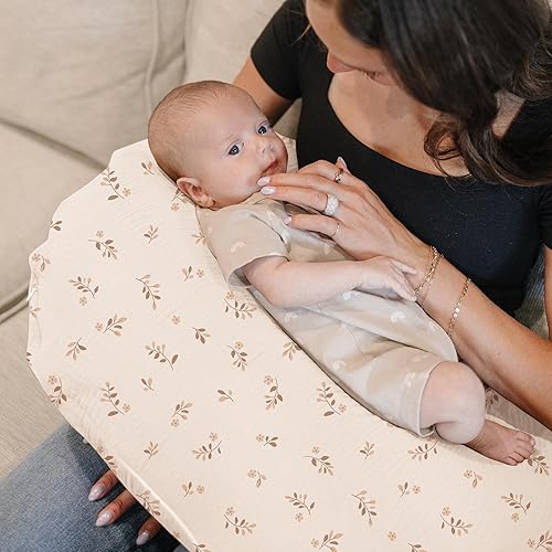 Miniatura 2 de Konssy Fundas de almohada de muselina de lactancia, fundas de lactancia suaves y lindas para almohadas de lactancia, ideales para bebés recién