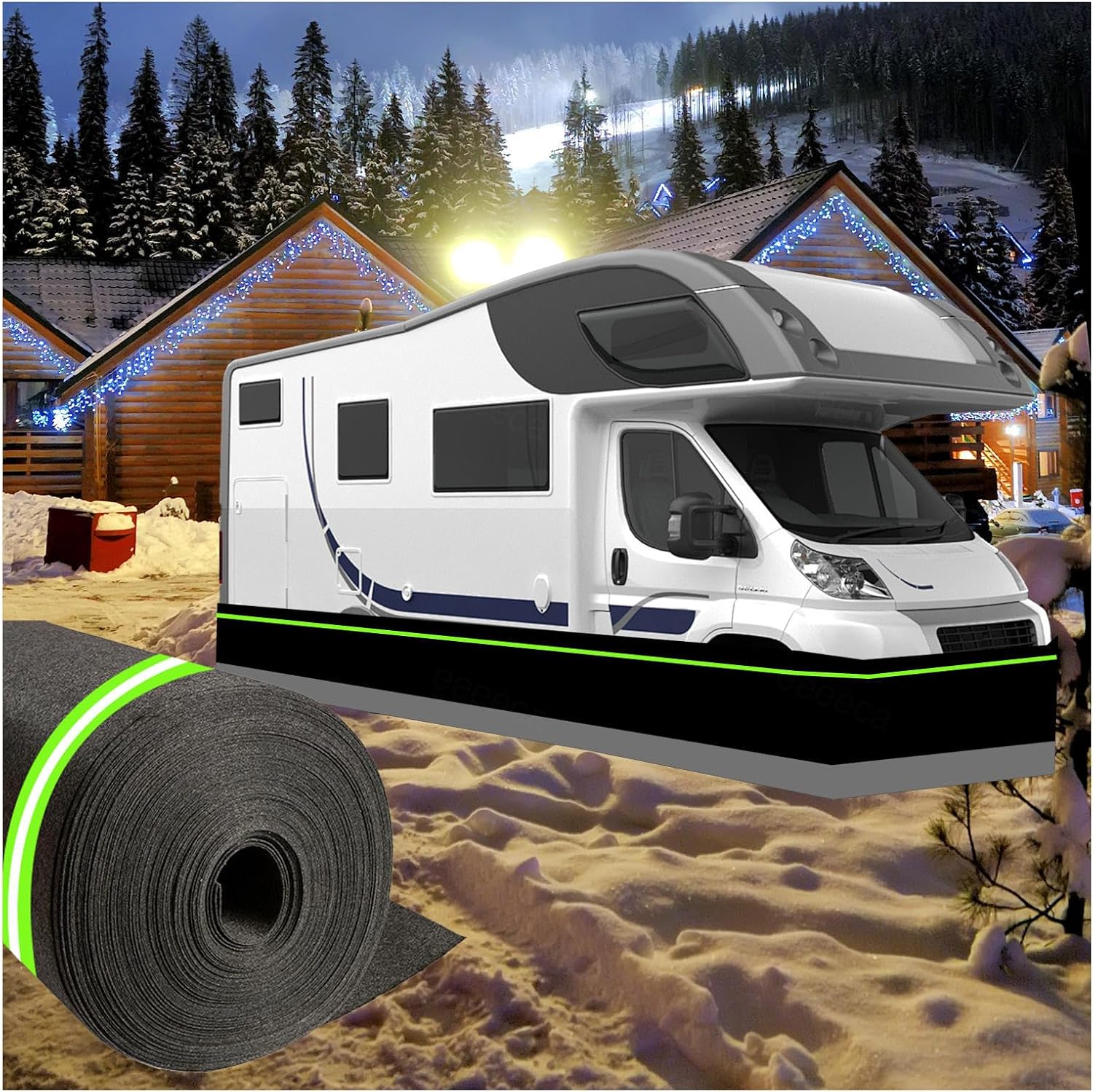 Easy Installation Rv Winter Skirting 95cm Tall Rv Skirting for Winter Thickening and Hardening Travel Trailer Accessories