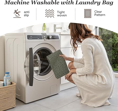 Miniatura 5 de AMOAMI Tapete de baño de felpilla súper absorbente, de secado rápido, con parte trasera de goma, antideslizante, lavable a máquina, delgado, para