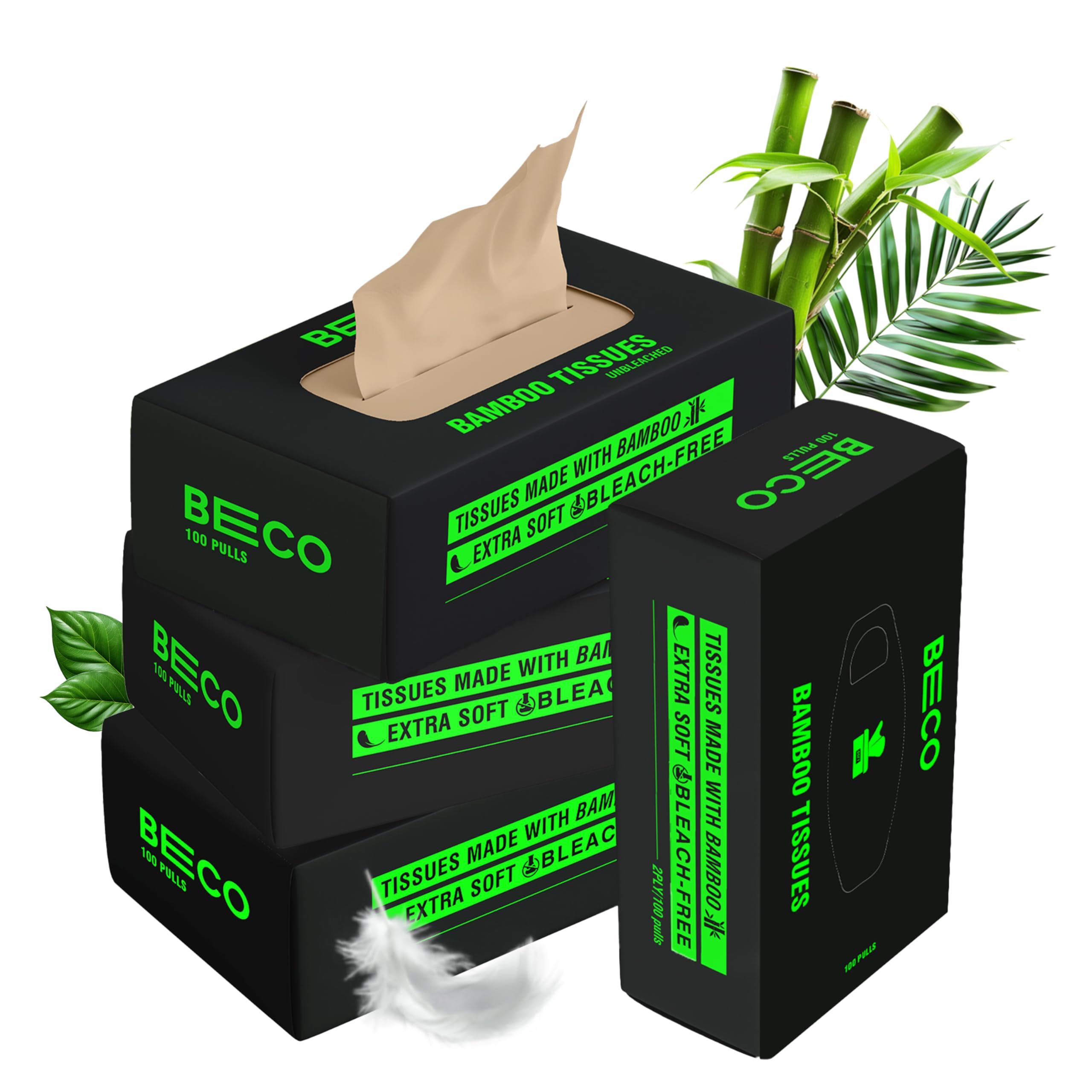 Beco Facial Tissue Carbox-100-Pack of 4