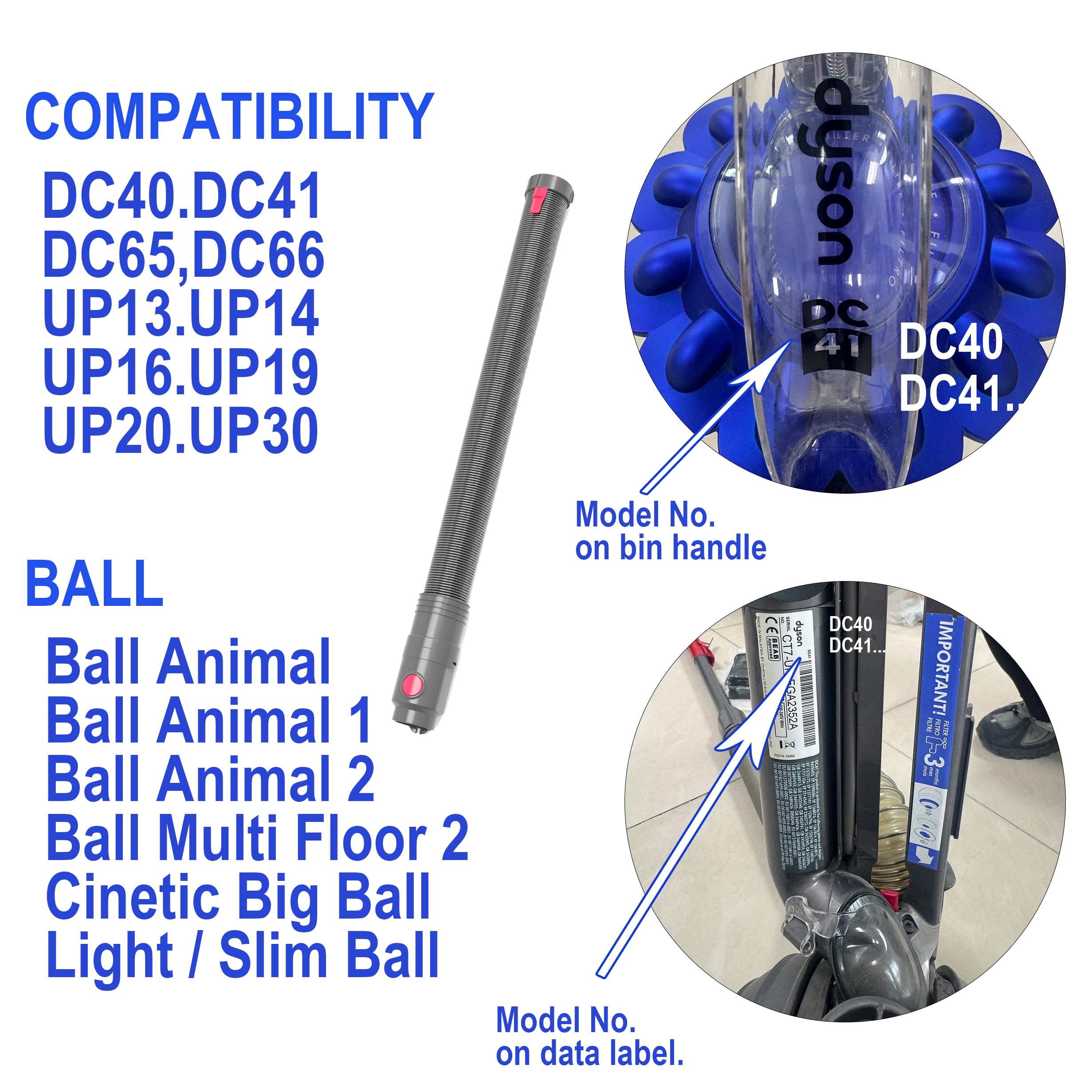 Dyson Hose Replacement - Upgraded for DC41, DC40 & More -3