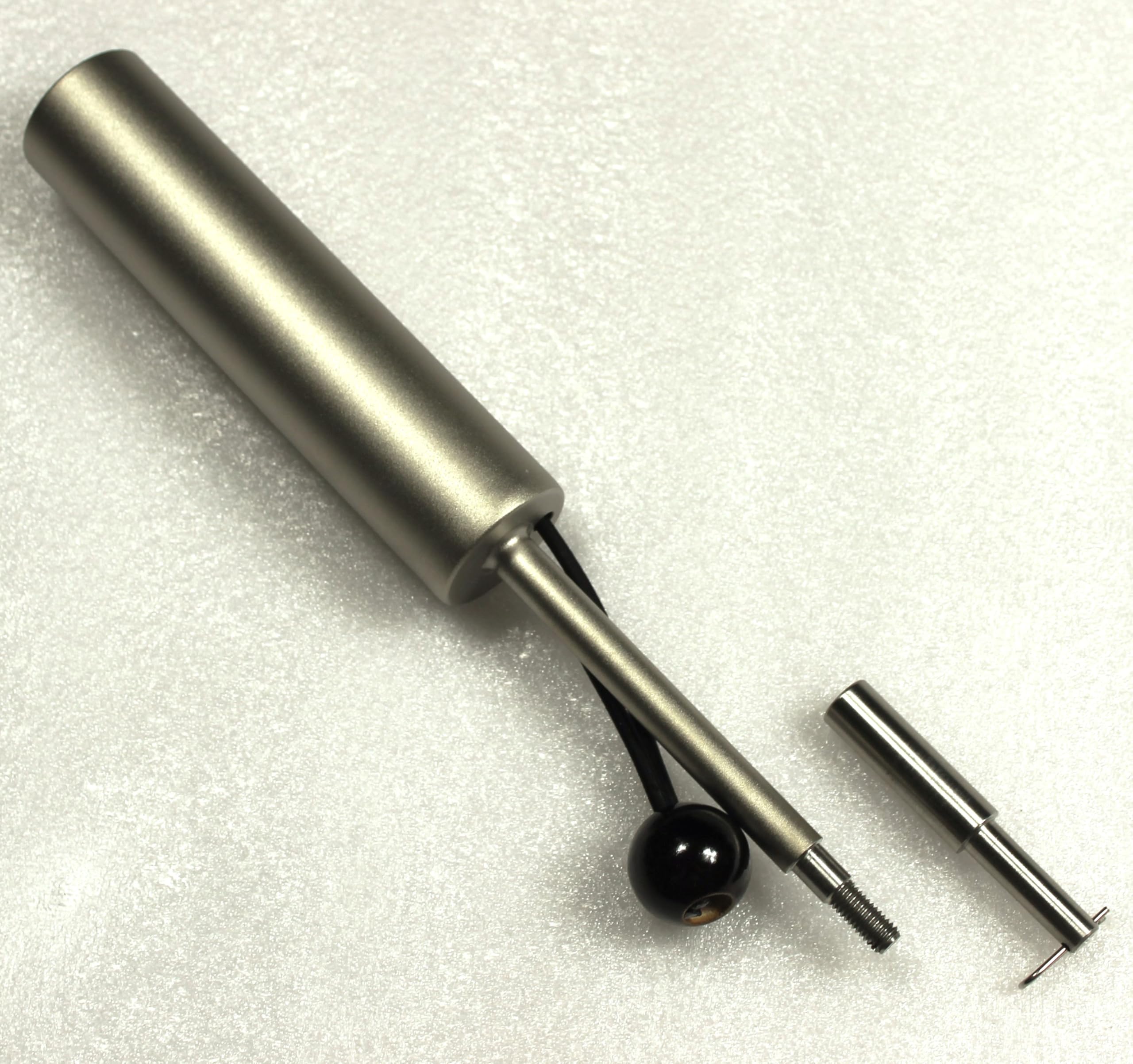 Parccurate Schirmhalter edelstahl in Titan-Optik Universal zum Verschrauben oder Stecken auf Golf Trolley mit Ø 8-10mm Bohrung
