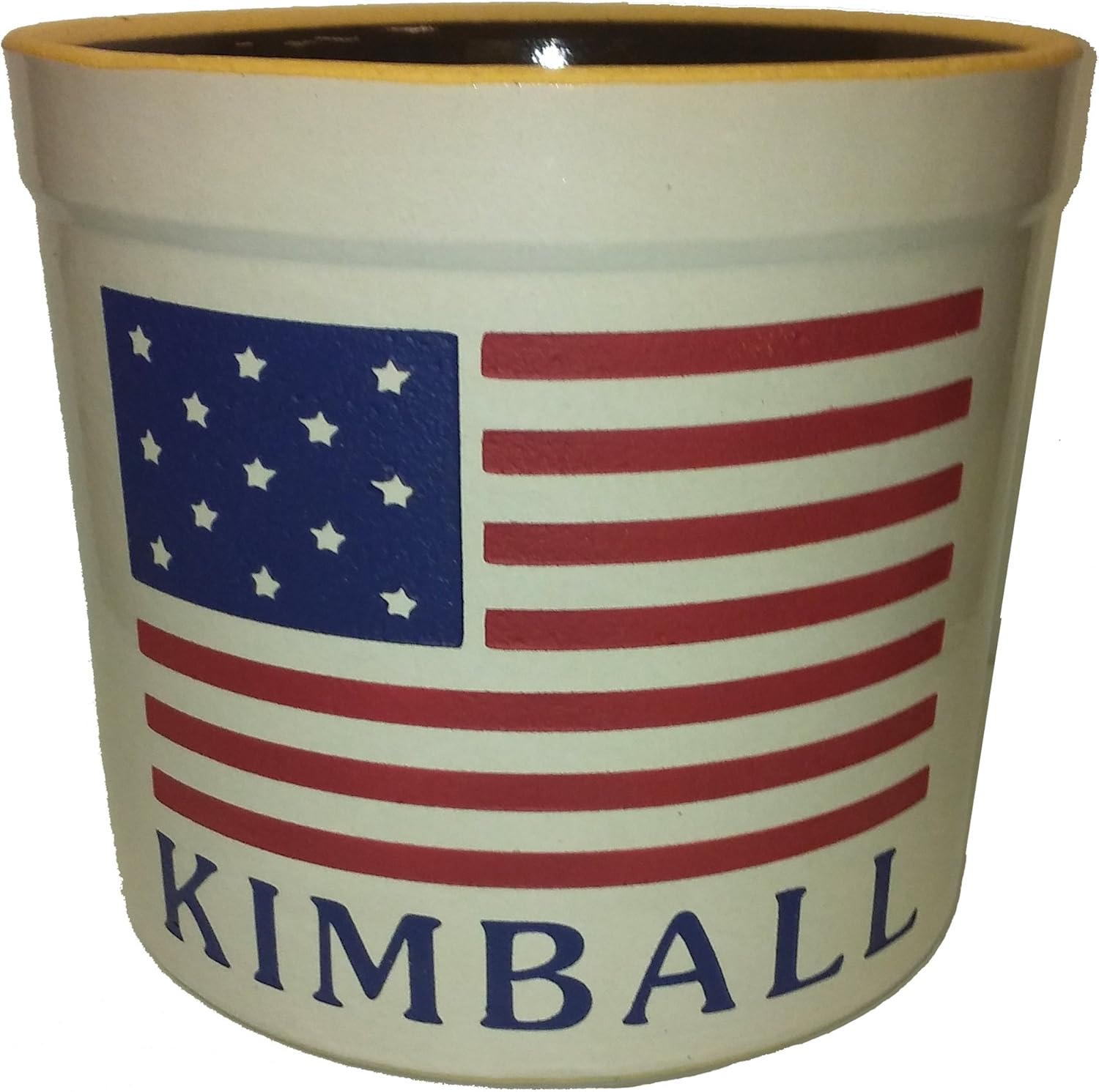2 Gallon Personalized Stoneware Crock - American Flag