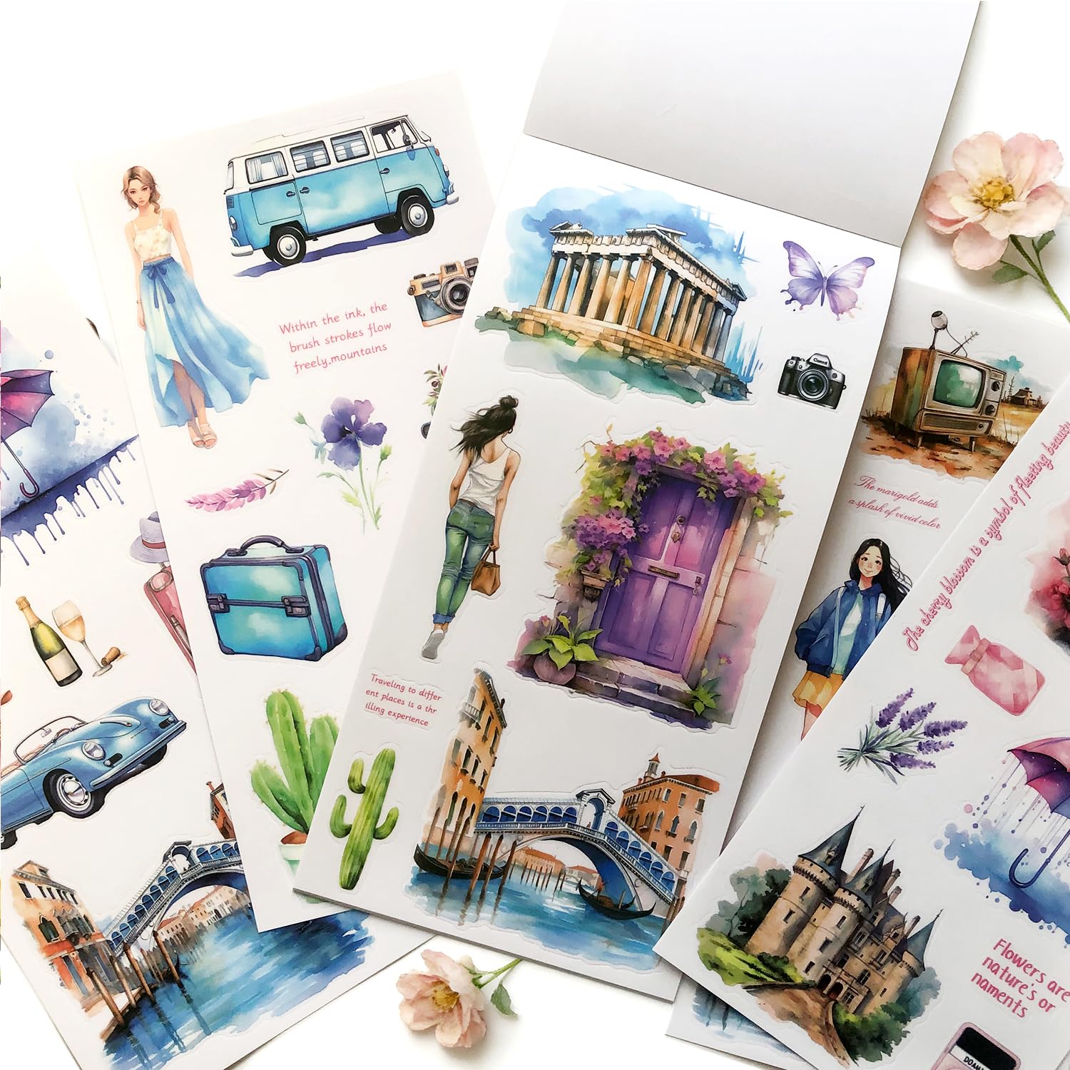 Scrapbooking Stickers Set, Scrapbooks Aufkleber Zubehör für Decoupage