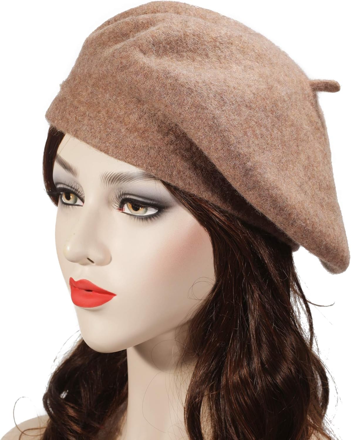 ZLYC Wool French Beret Hat Solid Color Beret Cap for Women Girls - Image 2
